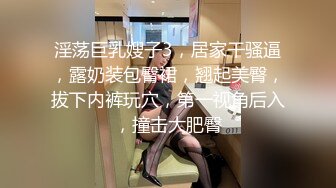 淫荡巨乳嫂子3，居家干骚逼，露奶装包臀裙，翘起美臀，拔下内裤玩穴，第一视角后入，撞击大肥臀